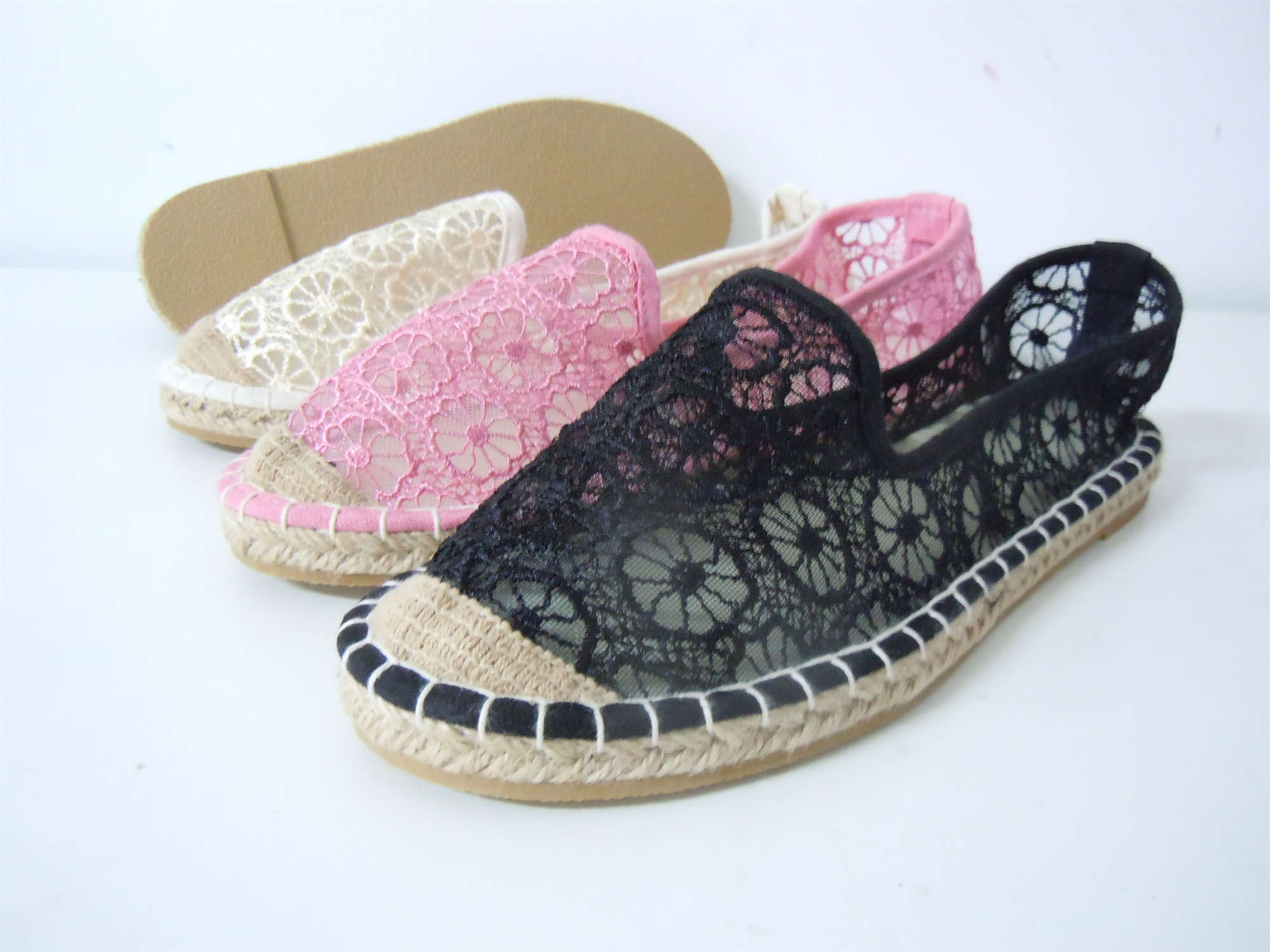 LE192171 Sandals,Linen Sandals, Cork Sandals