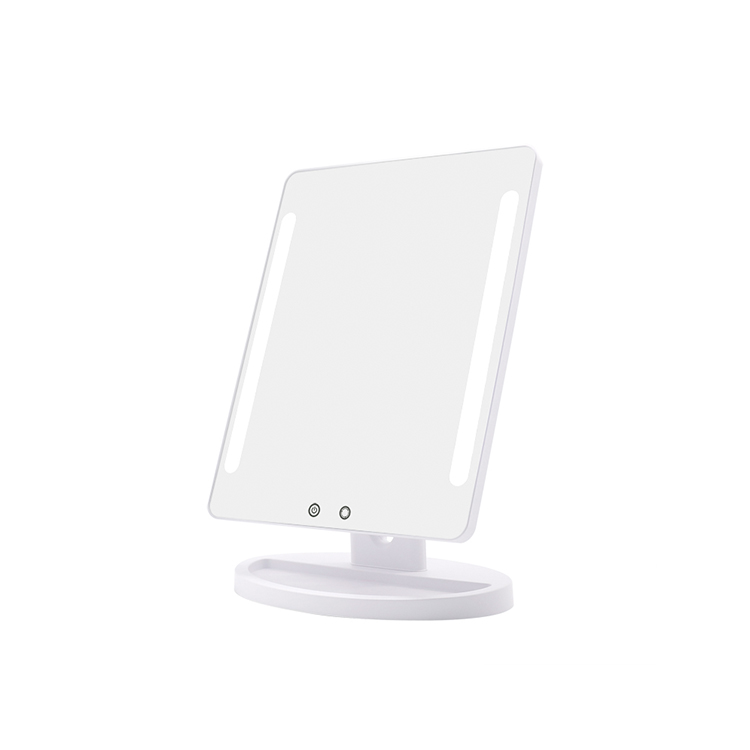 High clear cosmetic large table 2 strip light mirror vanity table led touch makeup mirror