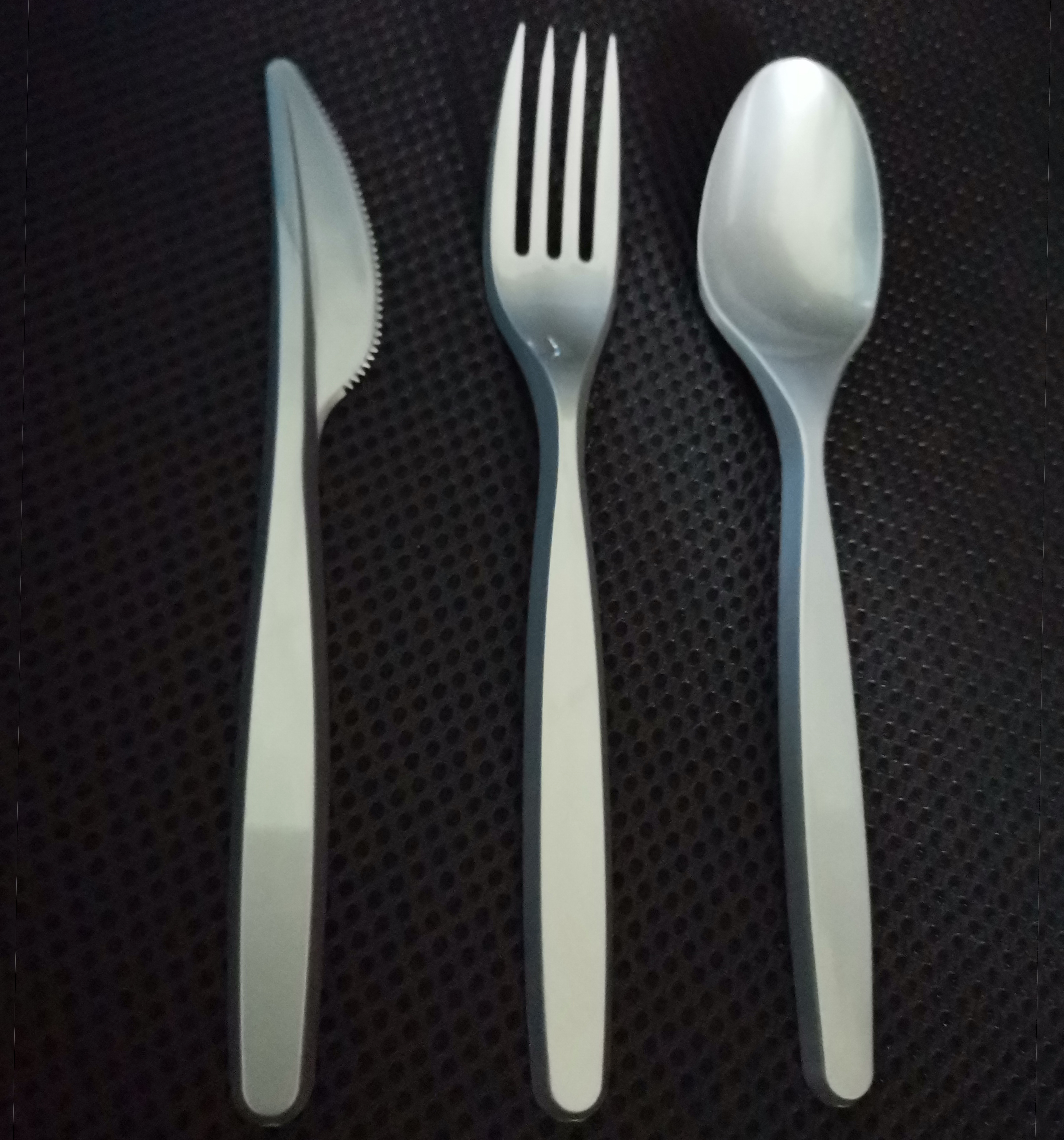 Disposable plastic PS knife fork and spoon cutlery set