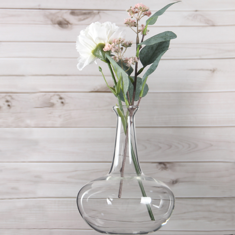 ！17CM Plant Round Glass Bottle Hydroponic Borosilicate Glass Vase For Flower Or Water Plant
