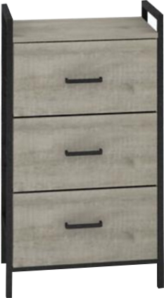 Industrial Drawer Dresser with 3 Drawers