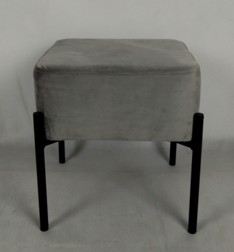 YR21032732 Zhengheshun Outdoor furniture square stool in velvet wtih iron legs