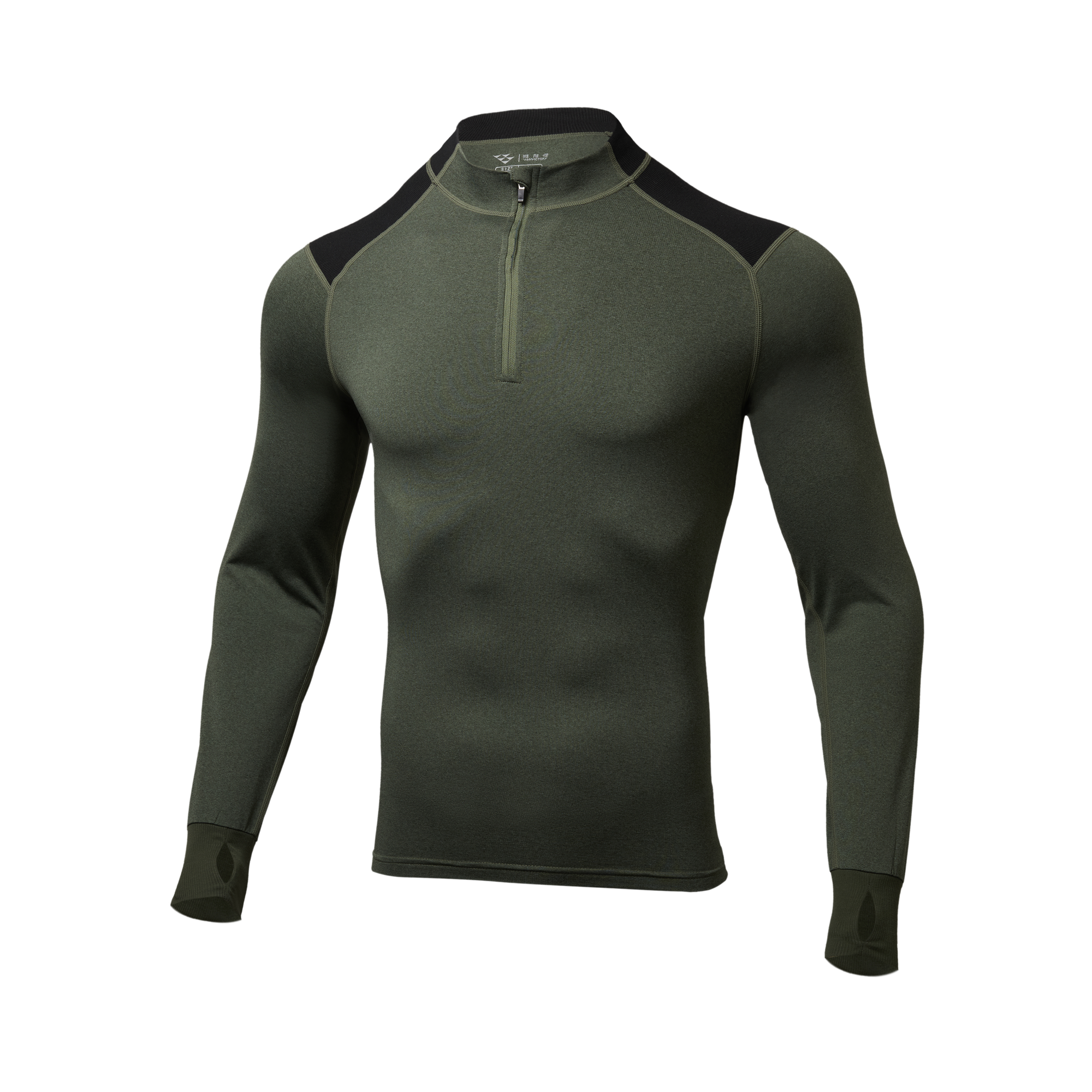 Winter/Autumn 1/2 Zip Fleeced Thermal Ls Shirt3