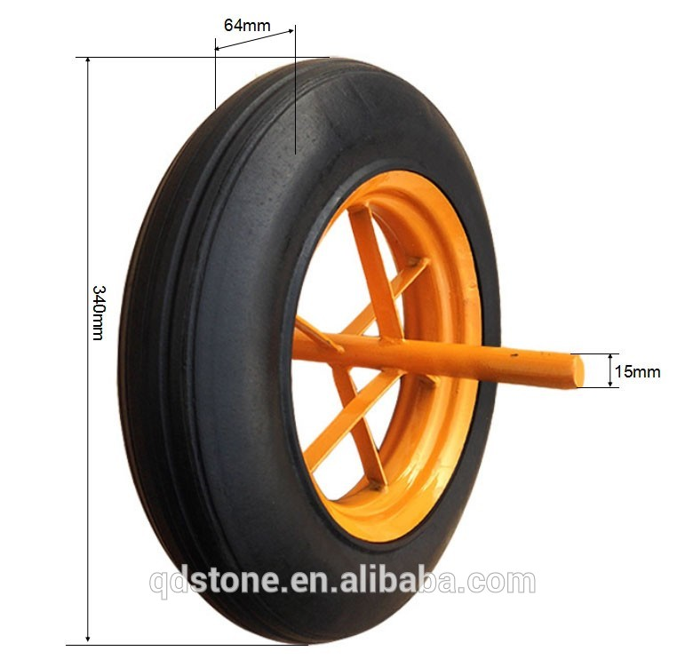 14x4 solid rubber wheel