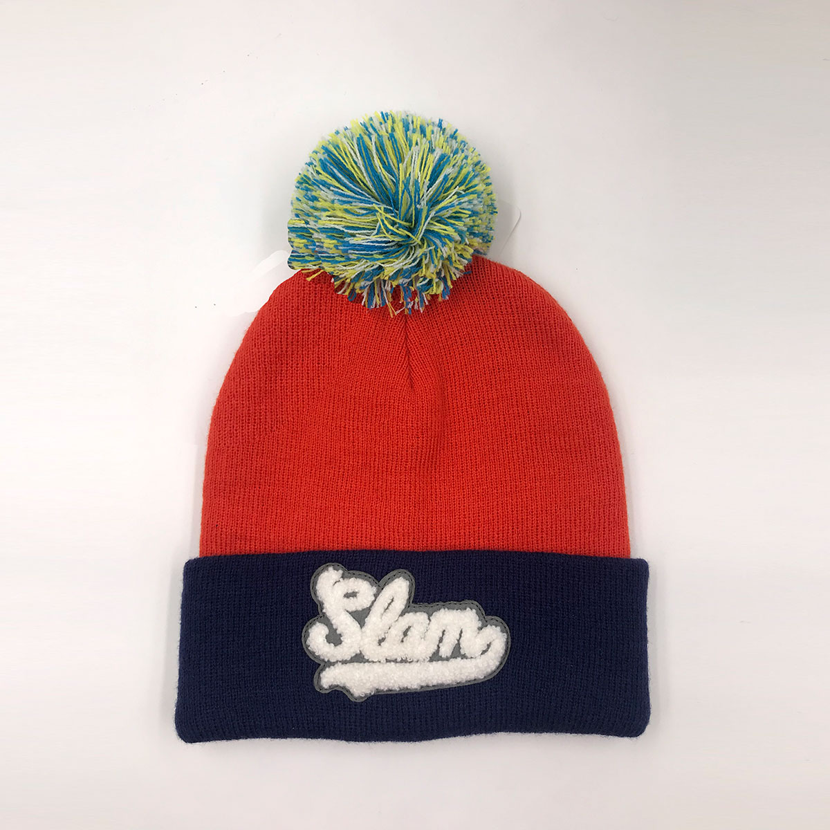 Winter Hat with Color Pompom