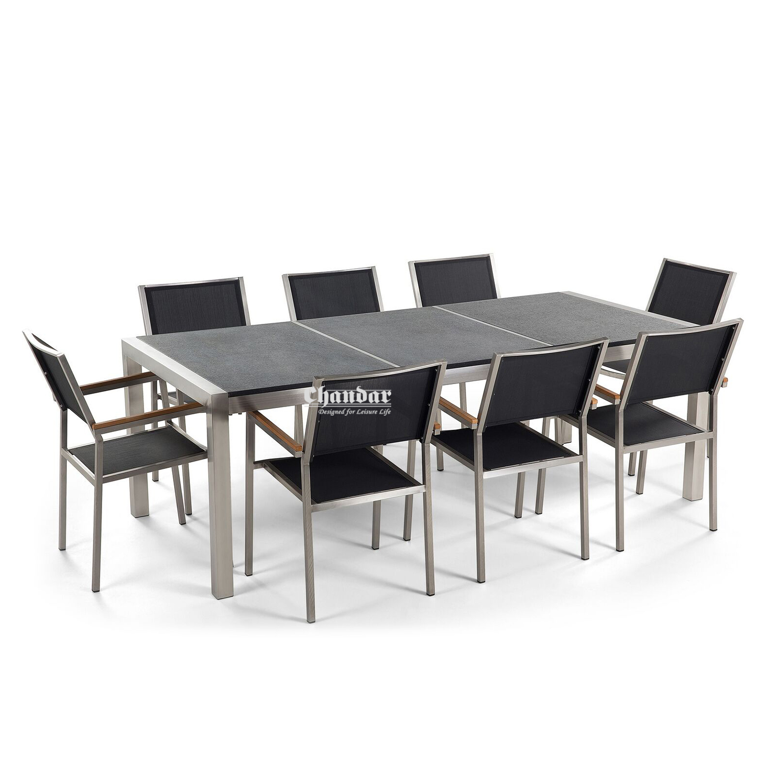 Stainless steel dining set