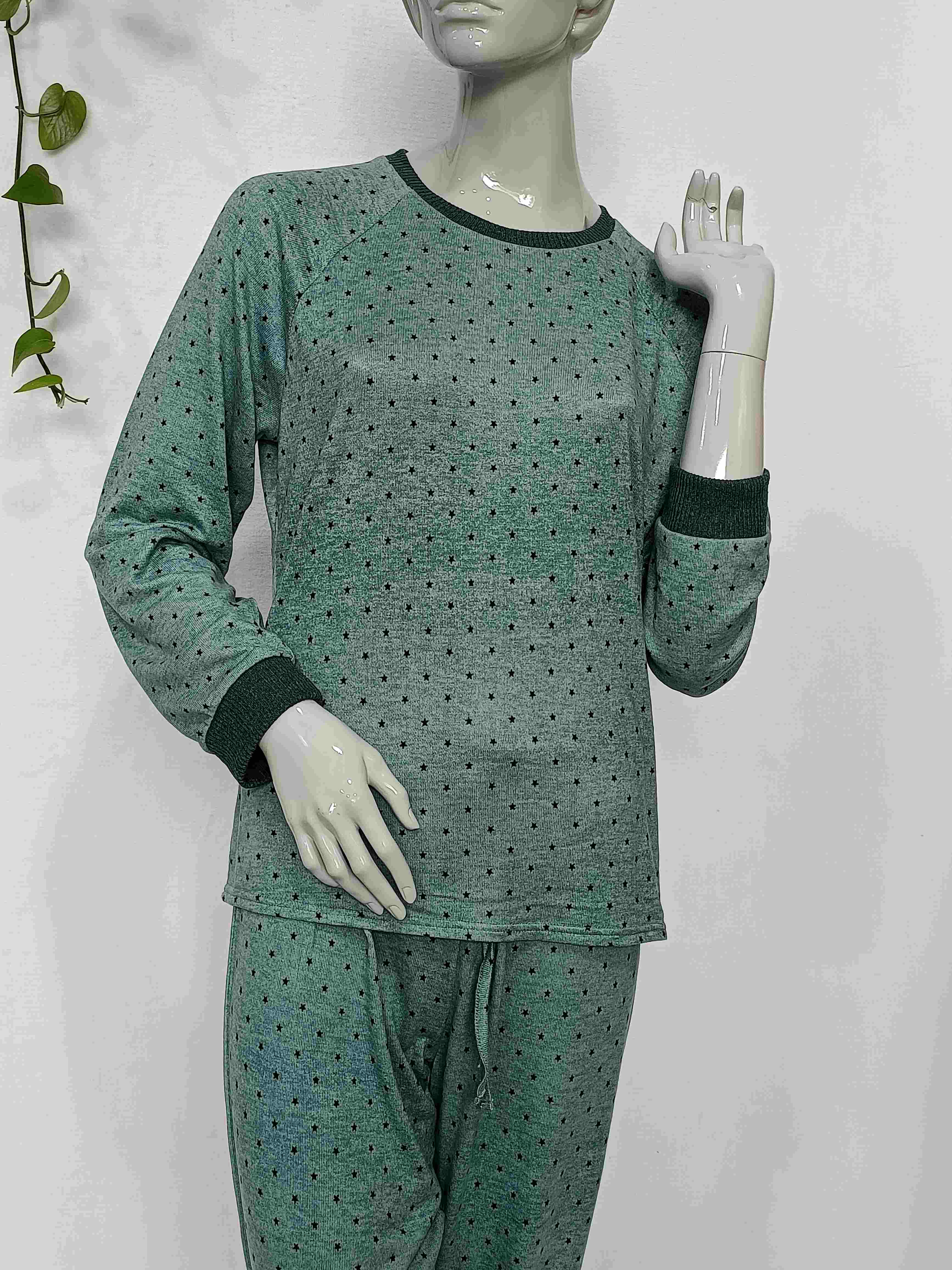 Ladies AOP Hacci Pyjamas set,Loungwear