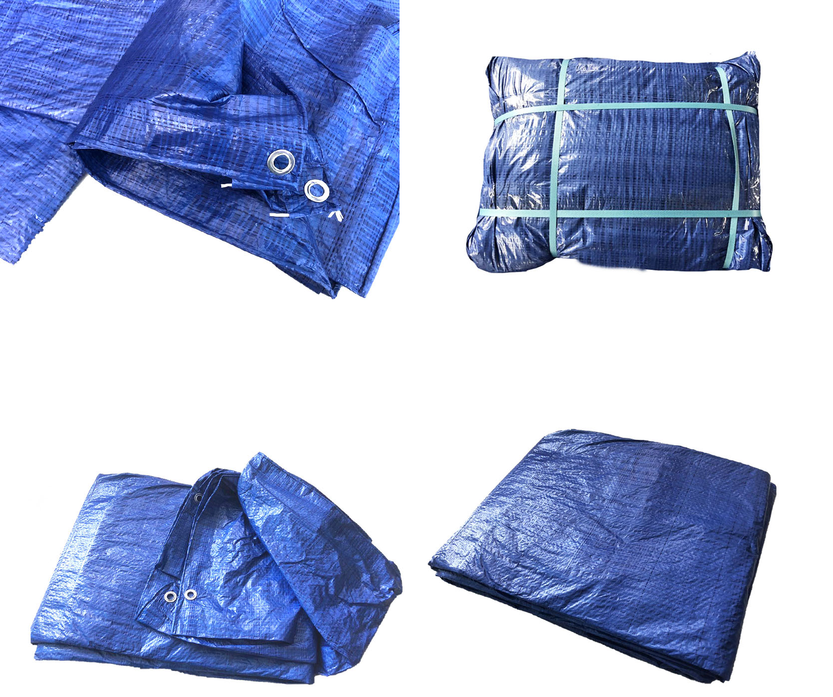 50~55gsm 30ft X 30ft Blue Color Pe Tarpaulin