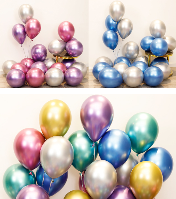Metallic Latex Balloons Metallic Chorme Balloon Party Deco Balloon