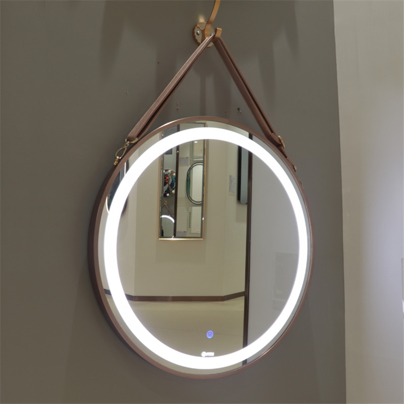 DP325 PU hanging anti-fog smart LED bath mirror bathroom mirrors