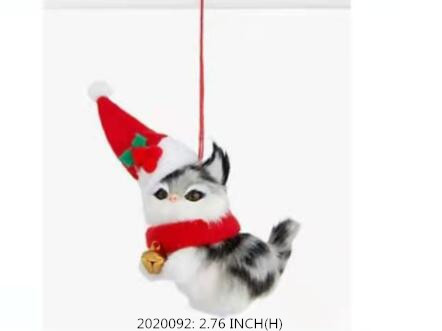 Little cat with Christmas hat