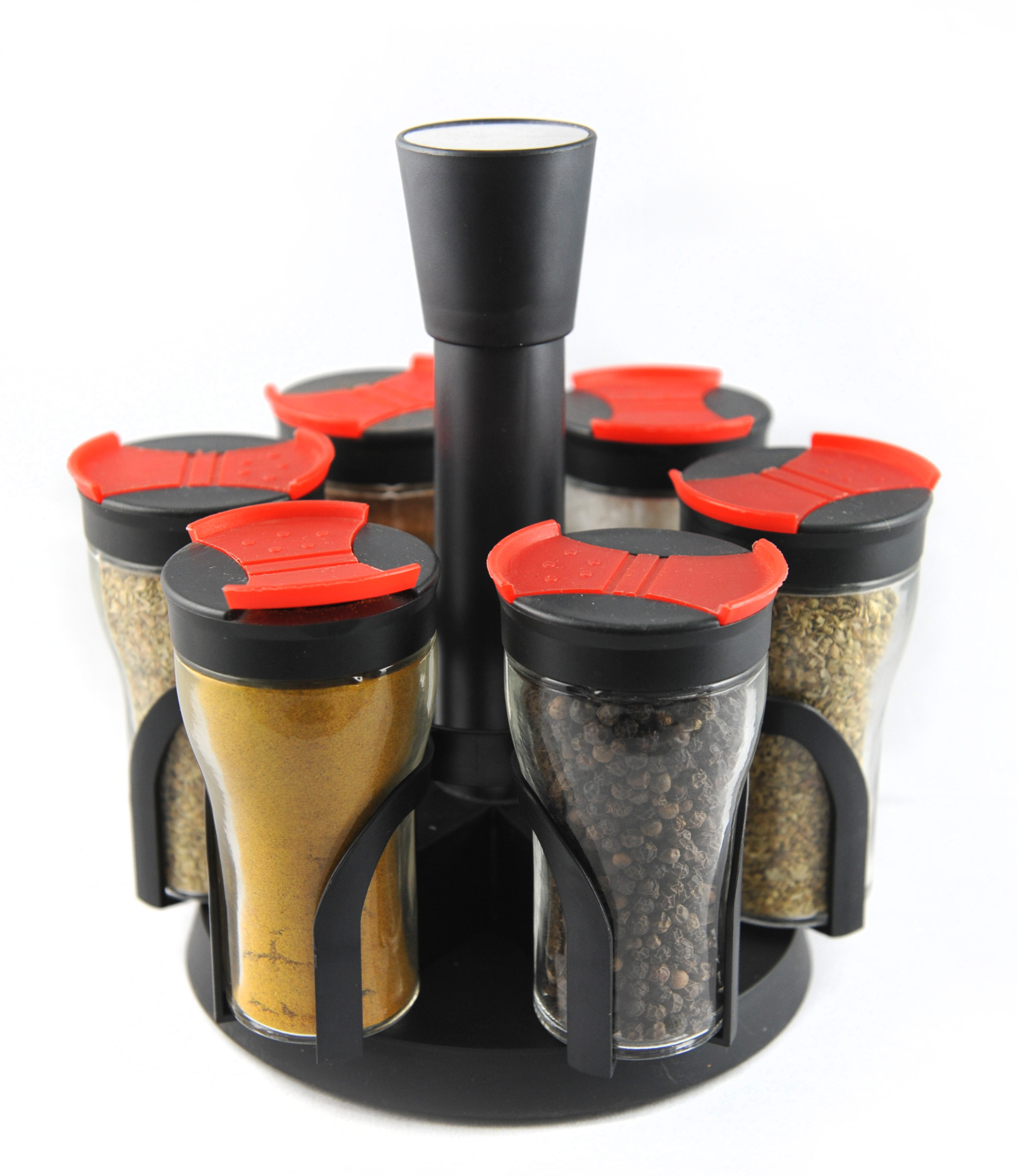 !6PCS,12PCS,16PCS spice jar set with rotating plastic rack