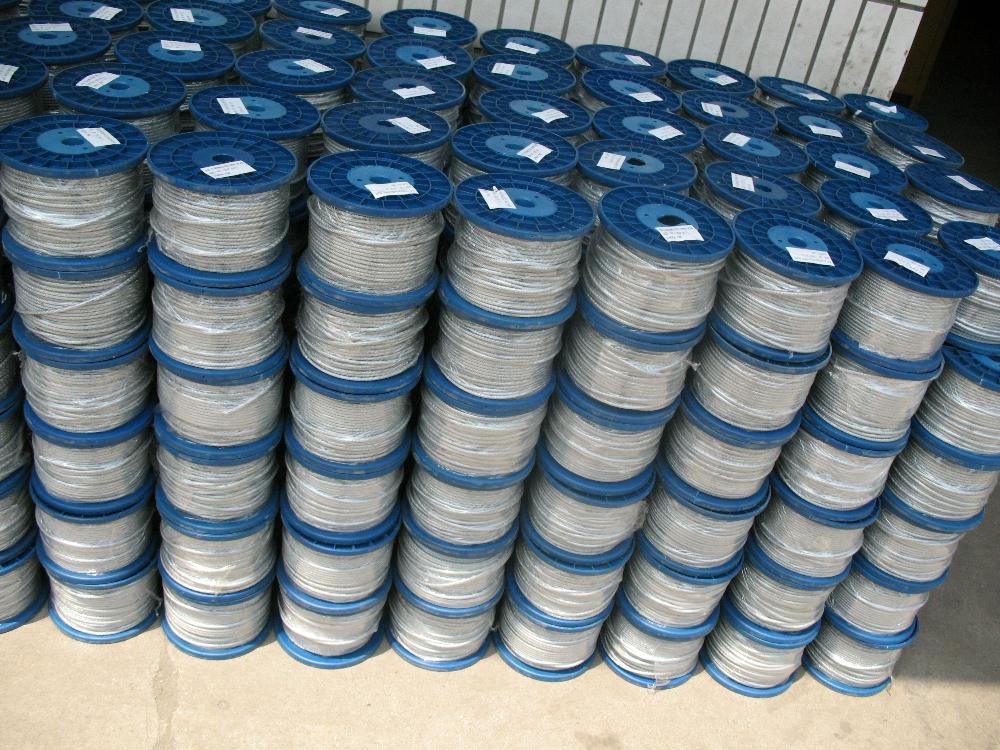 transparent PVC galvanized steel wire rope