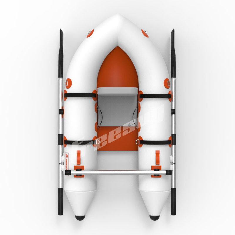 Foldable hovercraft for one man fishing boat