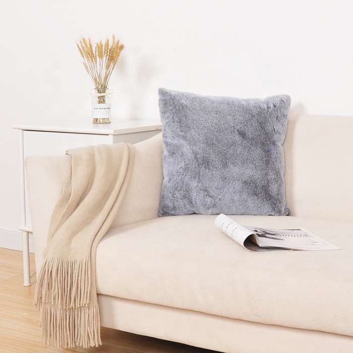 New faux fur decorative pillow fashion cushion pillow cases throw pillow cover for sofa
