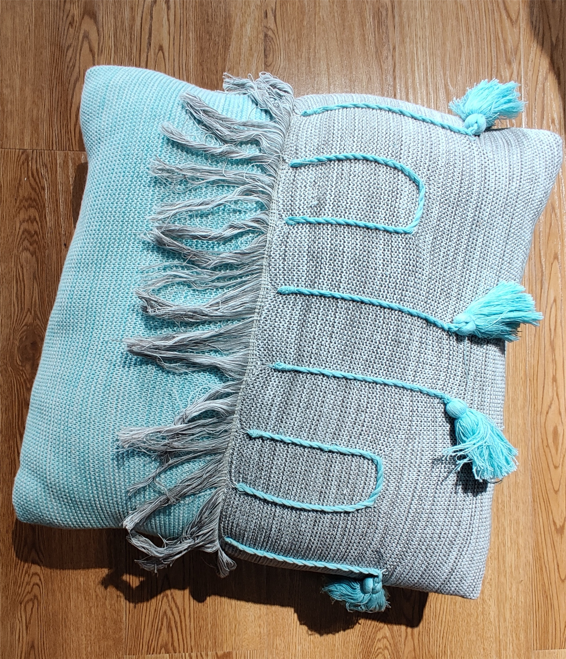 2023 new knitted pillow recycled fabric knitted pillow cushion cushion comfortable soft fabric -14