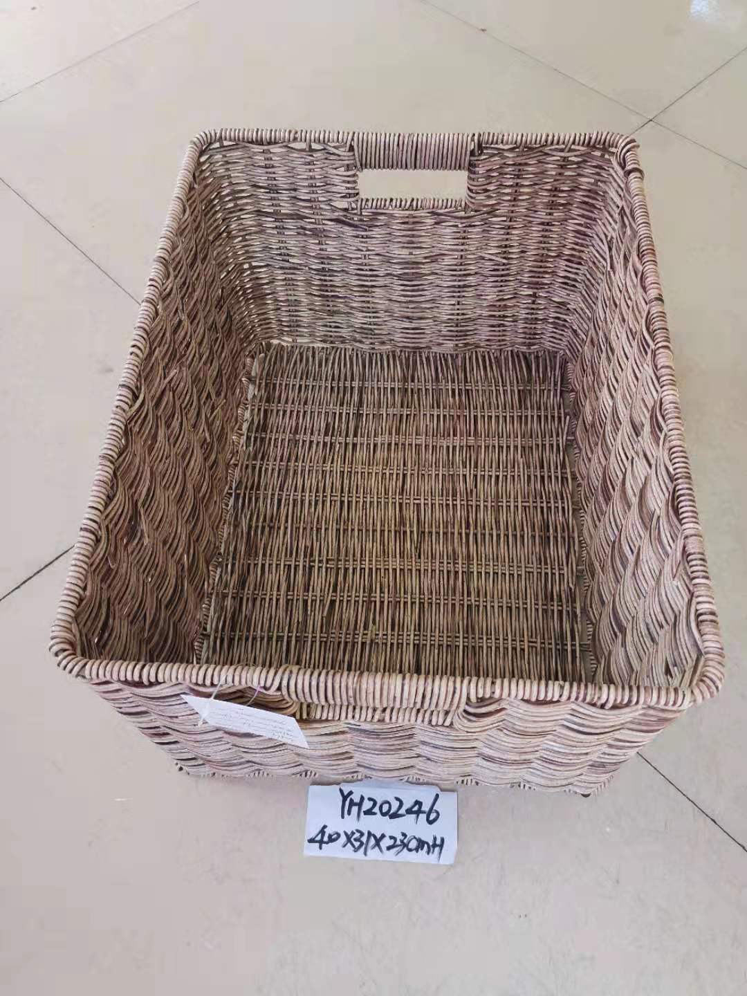 KINGWILLOW Hot selling customized pp plastic storage basket plastic weave storage basket