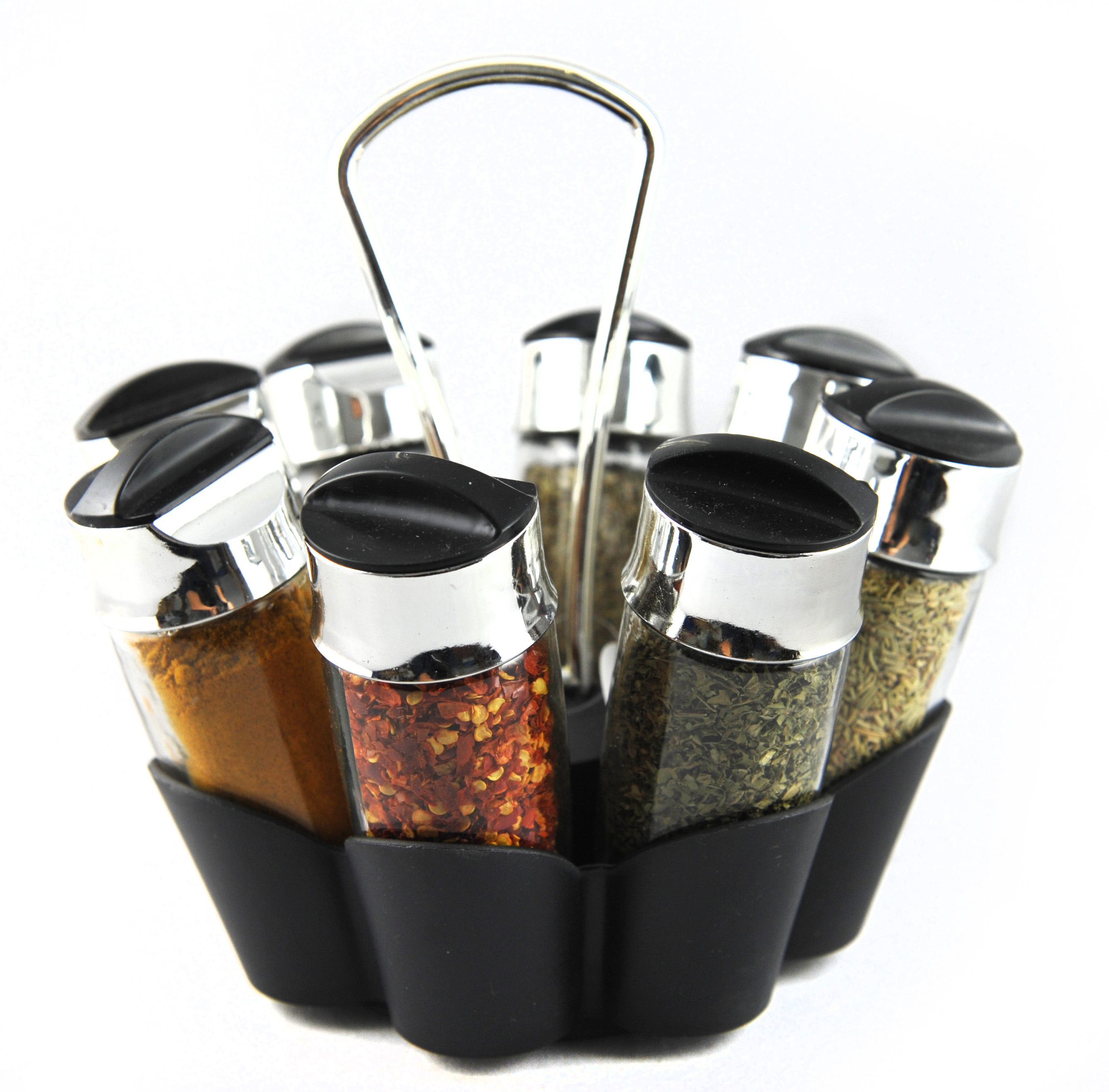 !8PCS,16PCS spice jar set with rotating plastic rack