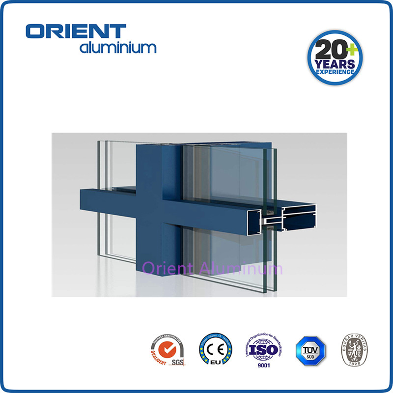 6000 Series For Curtain Walls Aluminum Extrusion Profile