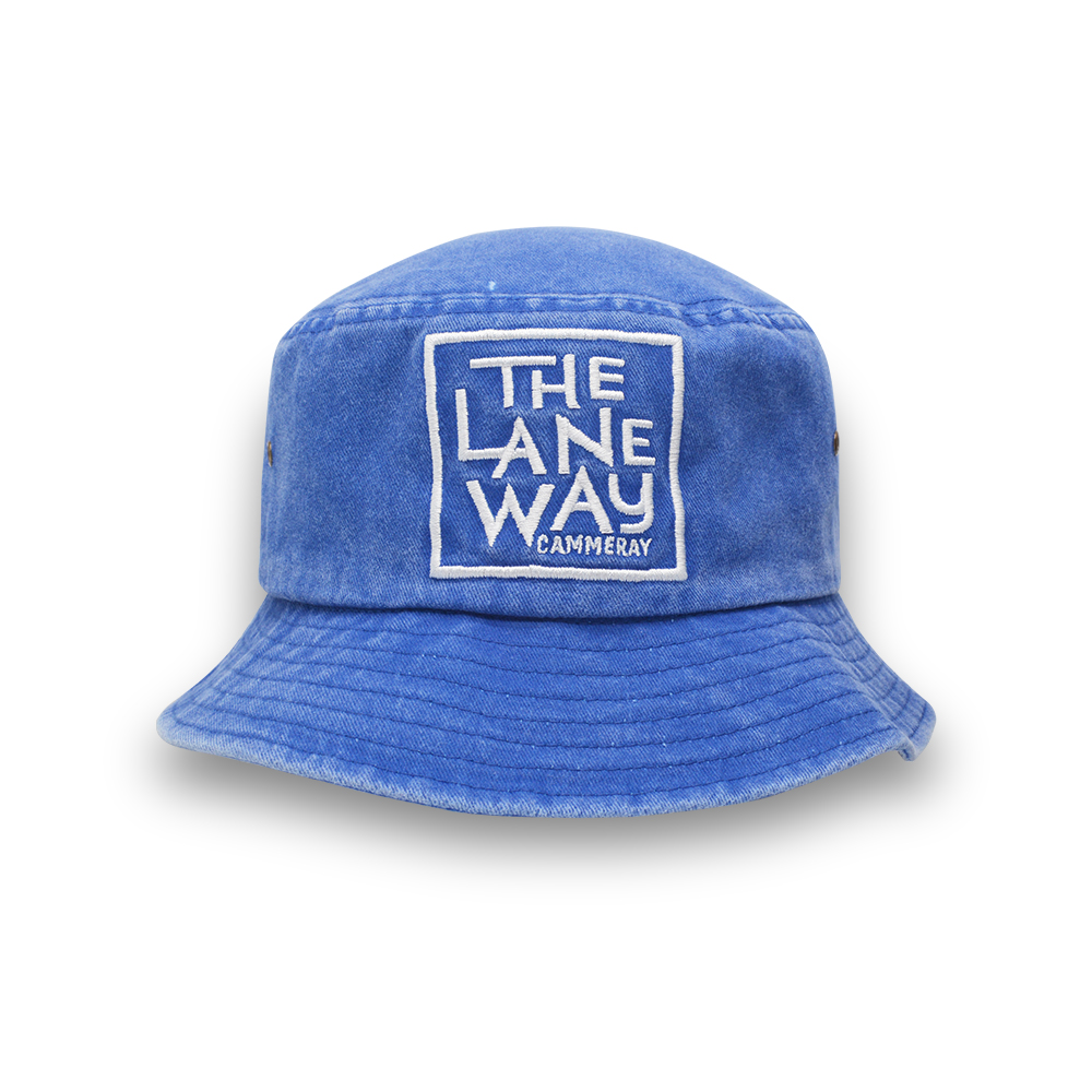 Embroidery coated washed cotton twill bucket hat