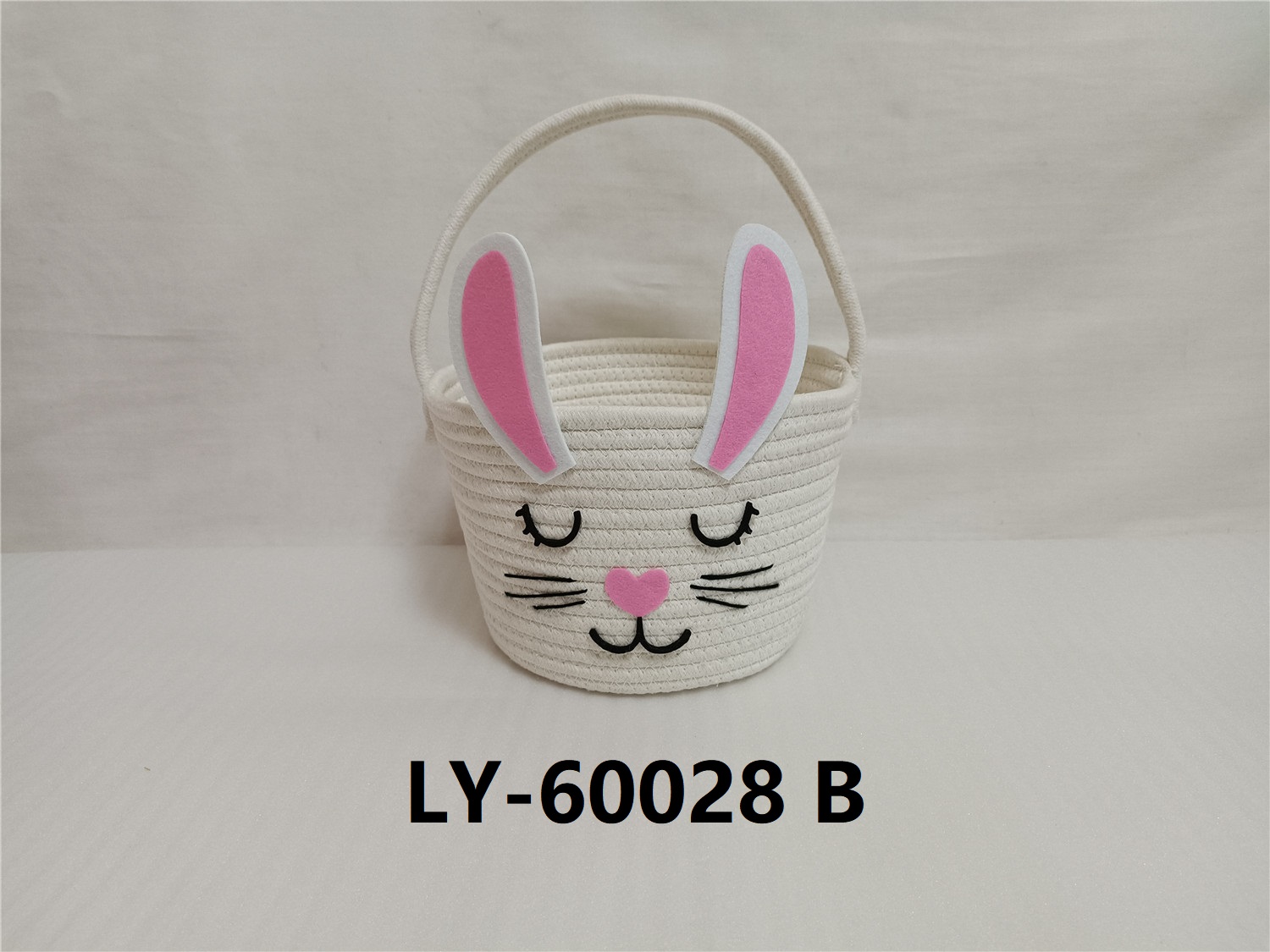 2021 NEW Easter bunny cotton rope basket,Happy Easter gift bag，cotton rope basket