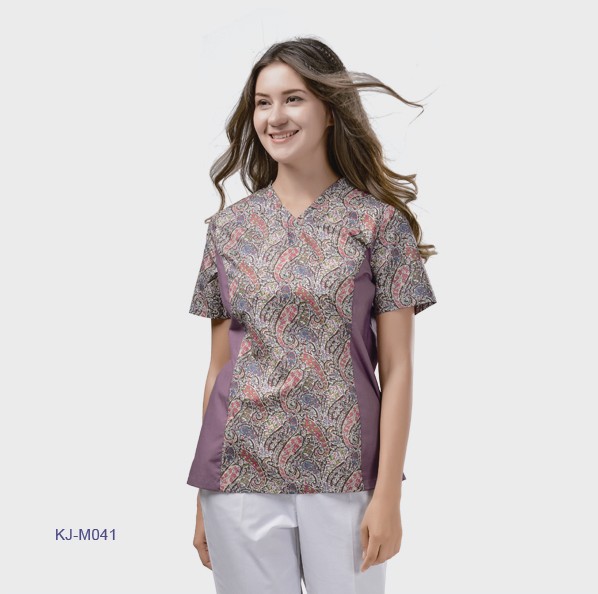 Charming hot sale printed scrub set