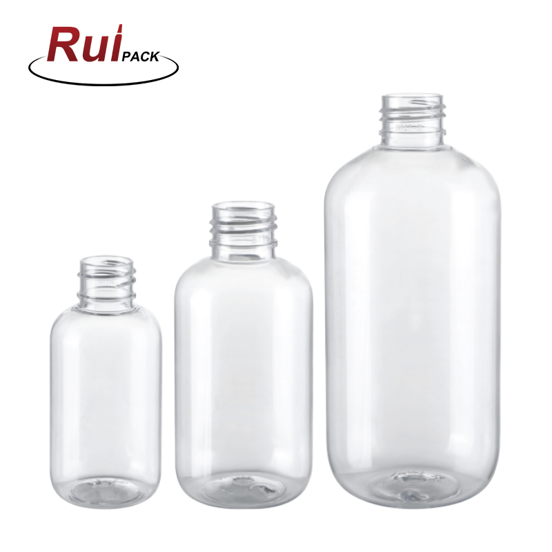 100ml 150ml 200ml 300ml PET Plastic Bottle Round Shampoo/Lotion Bottle For Cosmetic Packaging