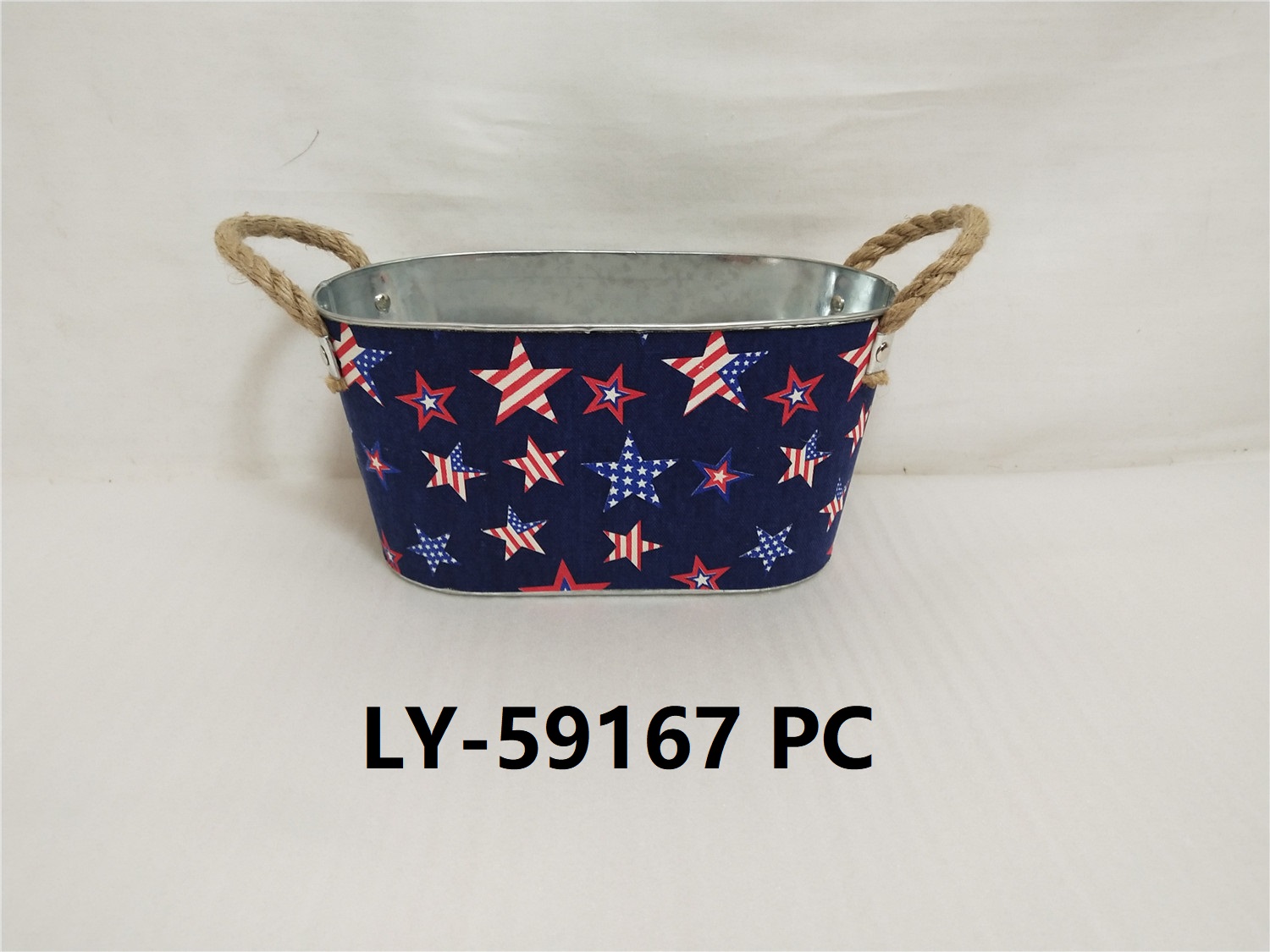 Oval shape Christmas metal bucket