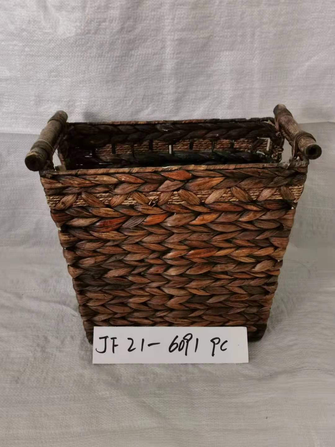 Kingwillow hot selling decorative water hyacinth storage bin basket water hyacinth basket grass woven home storage basket