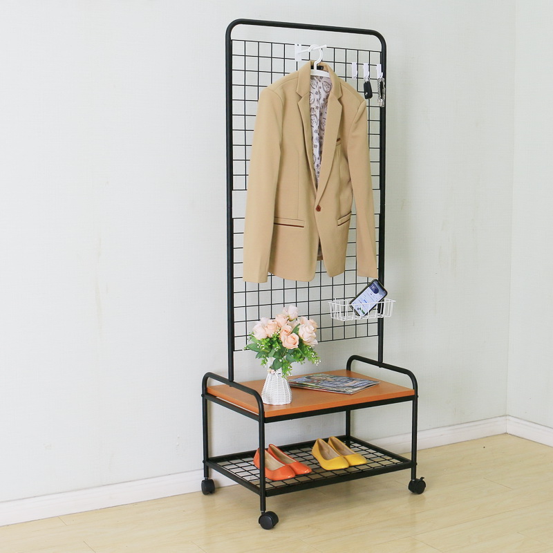 Multi-function iron storage rack storage shelf vestihall coat rack