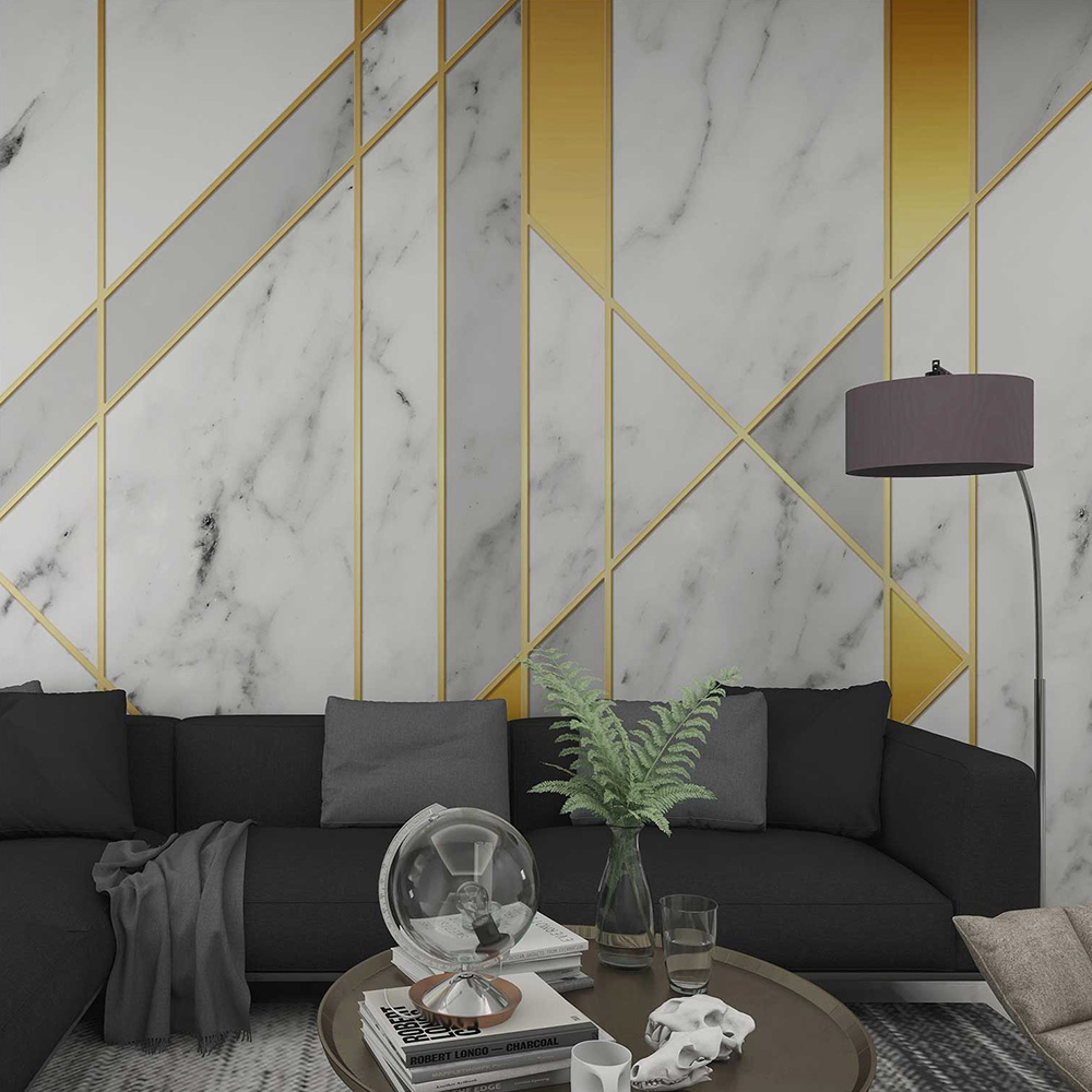 Custom Modern Marble 3D Mural Wallpaper for Wall