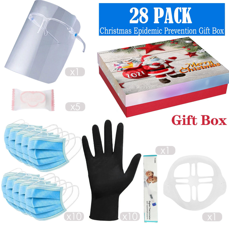 Epidemic prevention gift box disposable vinyl nitrile glove mask mask compression towel thermometer