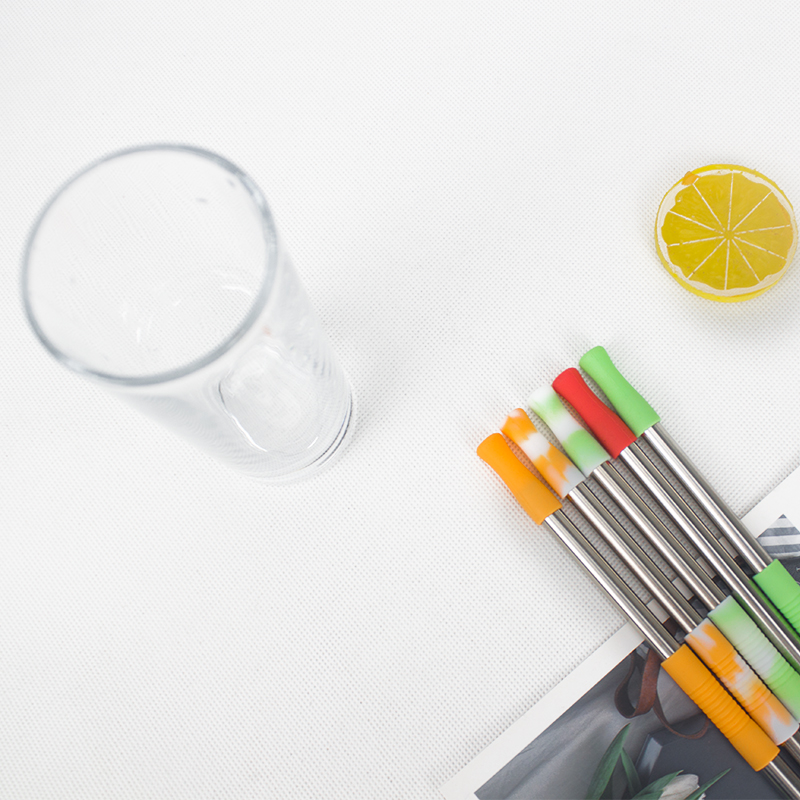 KASU ST006 Foldable Eco-friendly Silicone Stainless Steel Straw