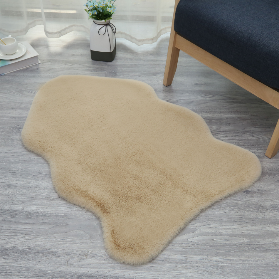 China manufacturer floor rugs faux rabbit fur custom rugs and carpets luxury top quality furry mats pads rugs