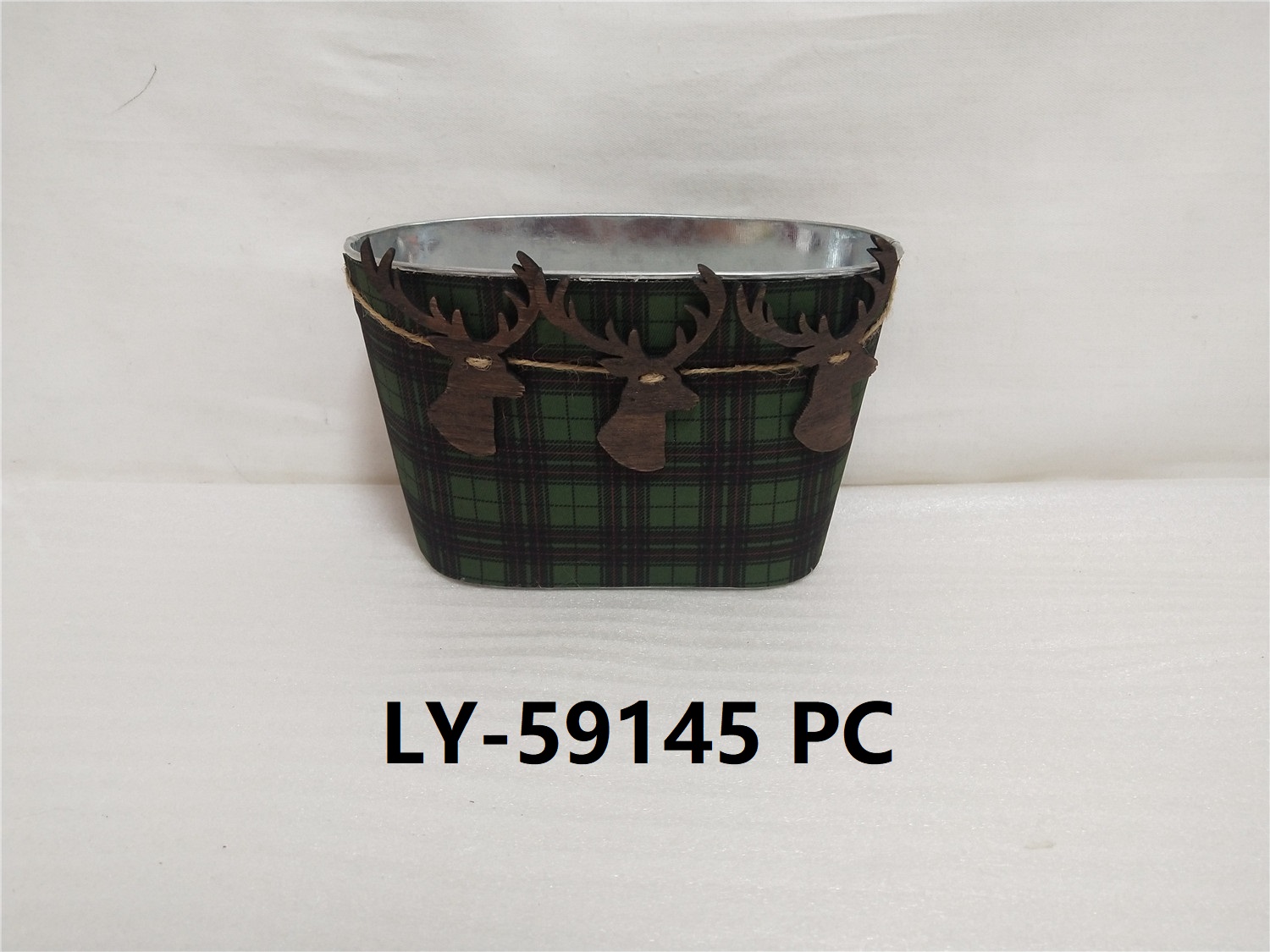 Oval shape Christmas metal bucket