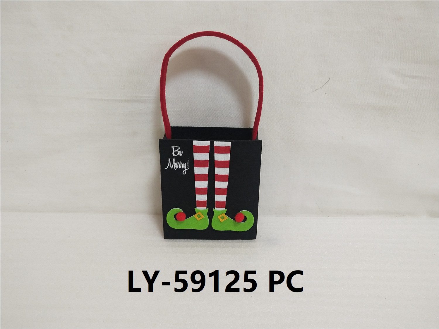 High quality santa felt candy basket ,decoration storage basket, felt christmas gift basket