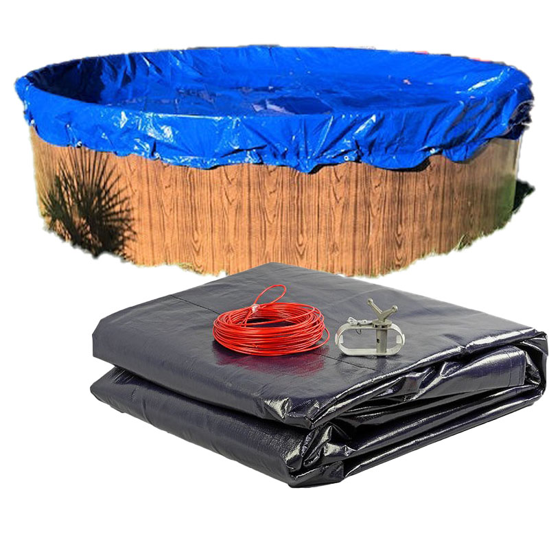 105g/m2 Green/Black Color Round Swimming Pool Cover