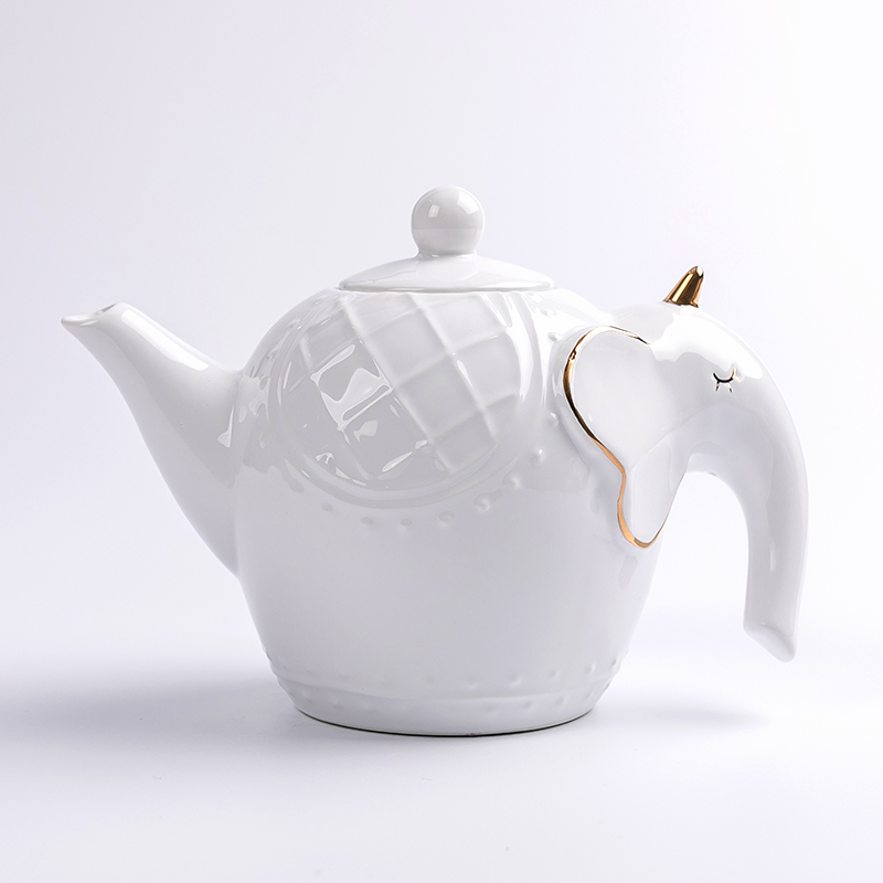 Ceramic white pictographic series pictographic large teapot