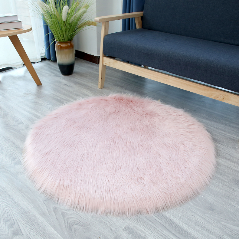 Modern pink faux fur carpet decoration fur carpets and rugs for living room Warm faux fur carpets