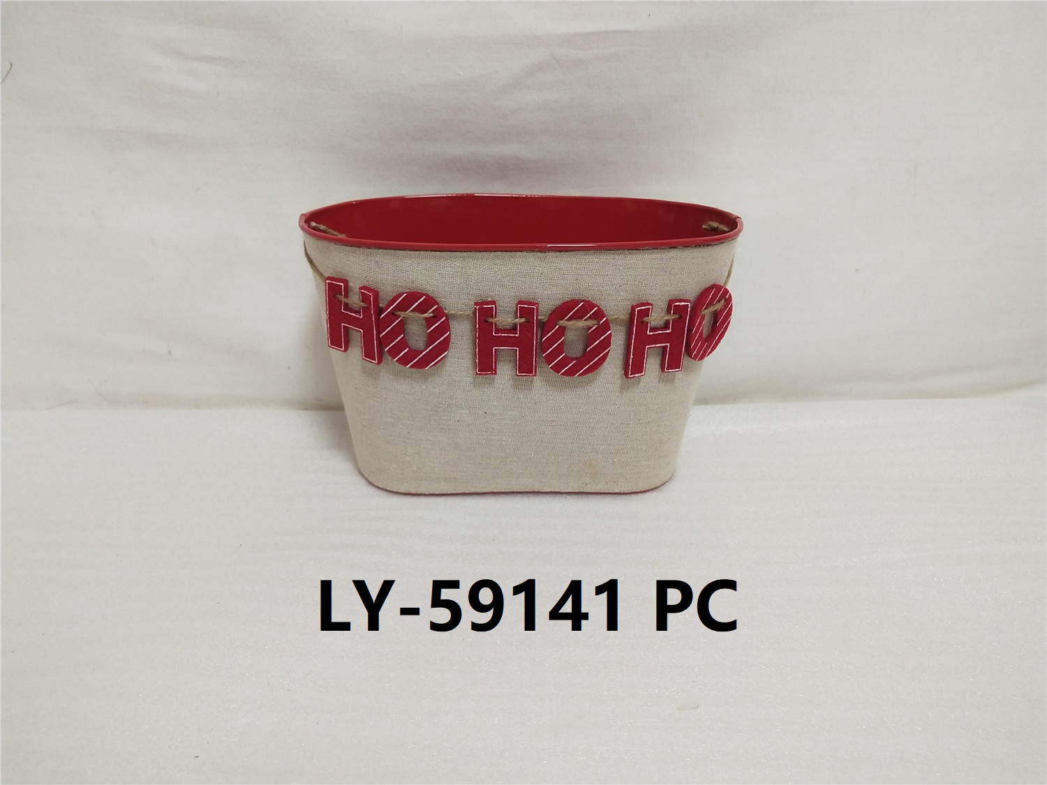Oval shape Christmas metal bucket