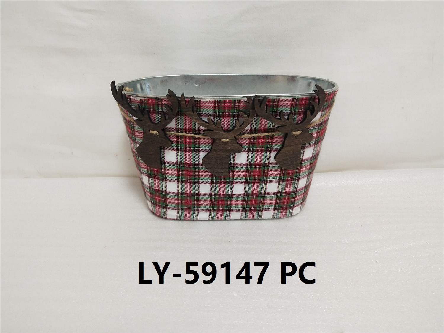 Oval shape Christmas metal bucket