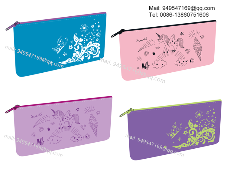 Silicone pencil pouch