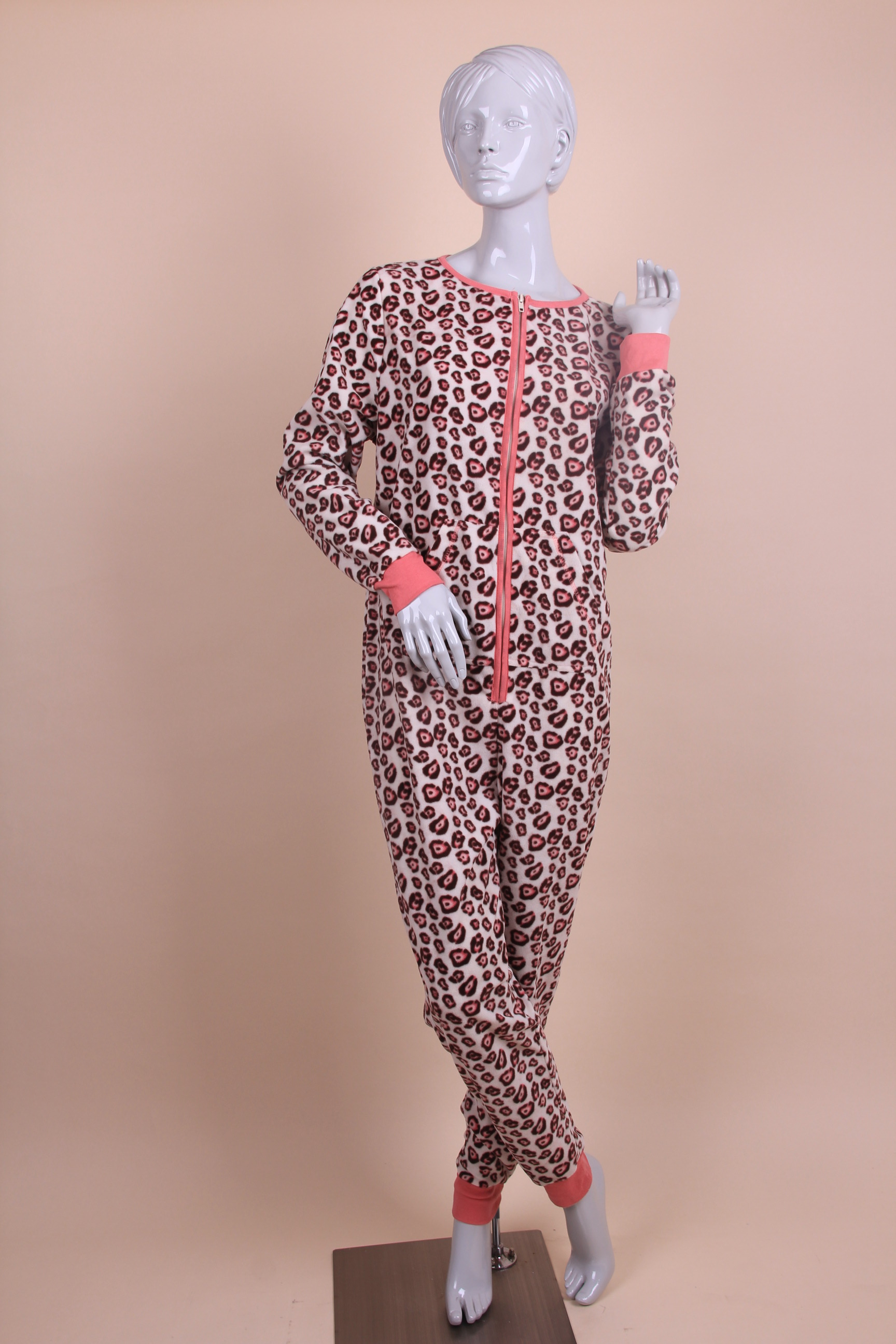 Ladies printed polar fleece jumpsuits