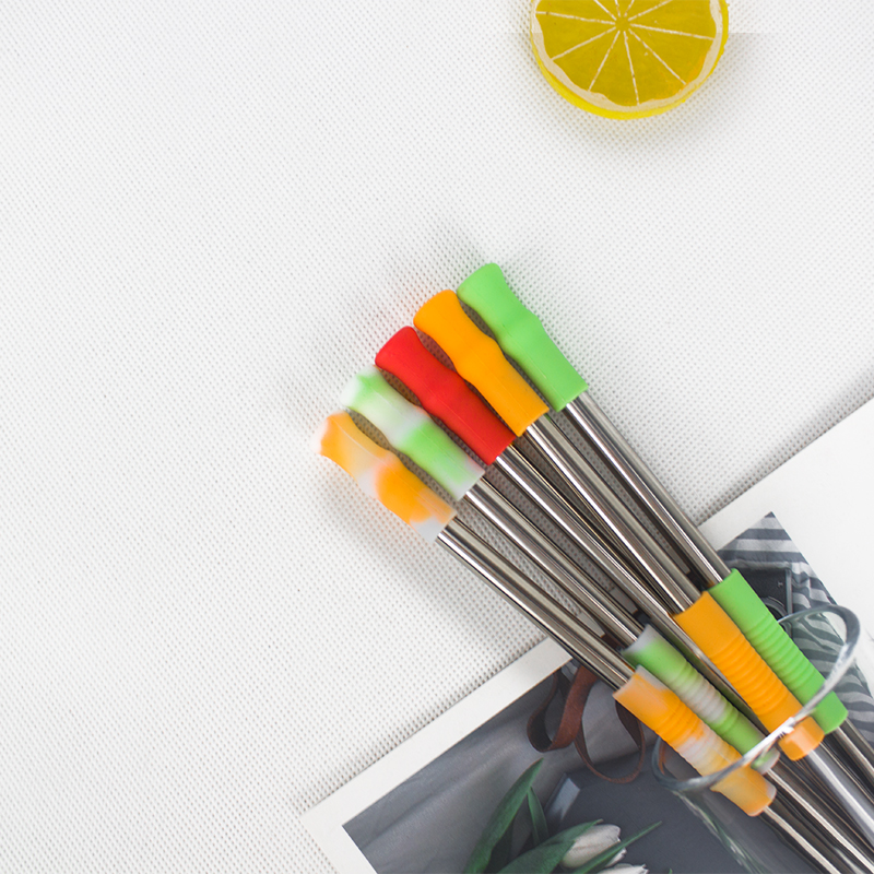 KASU ST005 Foldable Eco-friendly Silicone Stainless Steel Straw