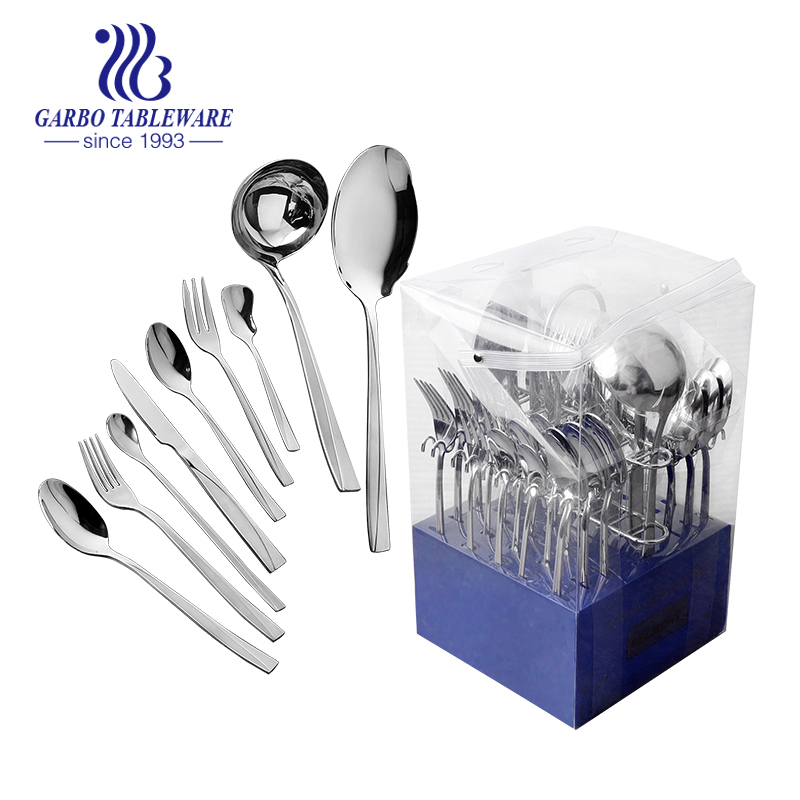 201SS STAINLESS STEEL cheap flatware set tumbler polished 33pcs cutlery set