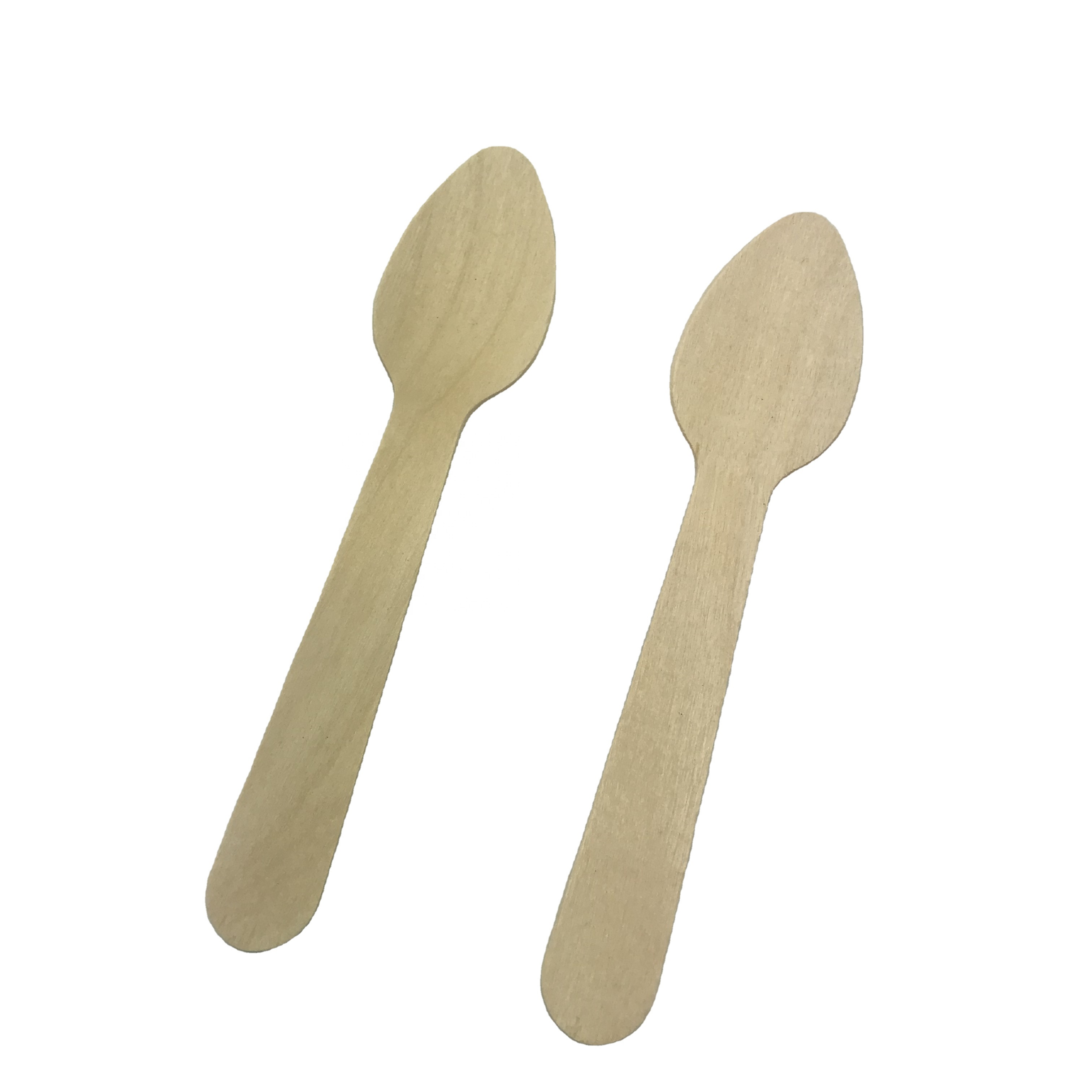 Birch Wooden Dessert Spoon