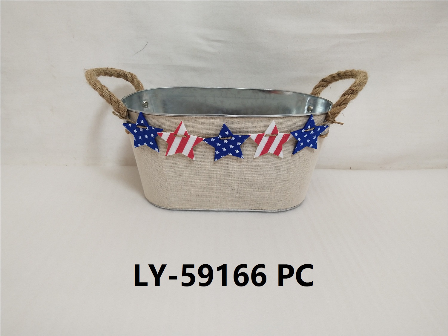 Oval shape Christmas metal bucket