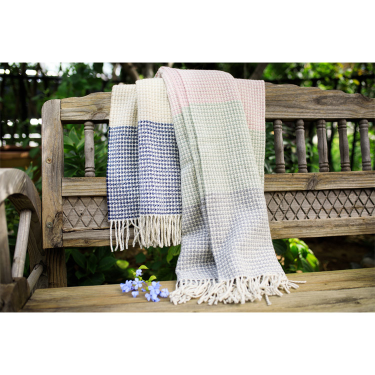 indoor&outdoor plain 100% wool blanket king queen twin size plaid sofa cover waffle blanket