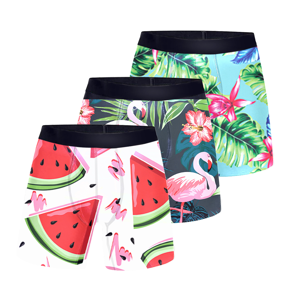 High quality oem fashion breathable sublimation blank custom pattern elastic low rise mens underpants underwear