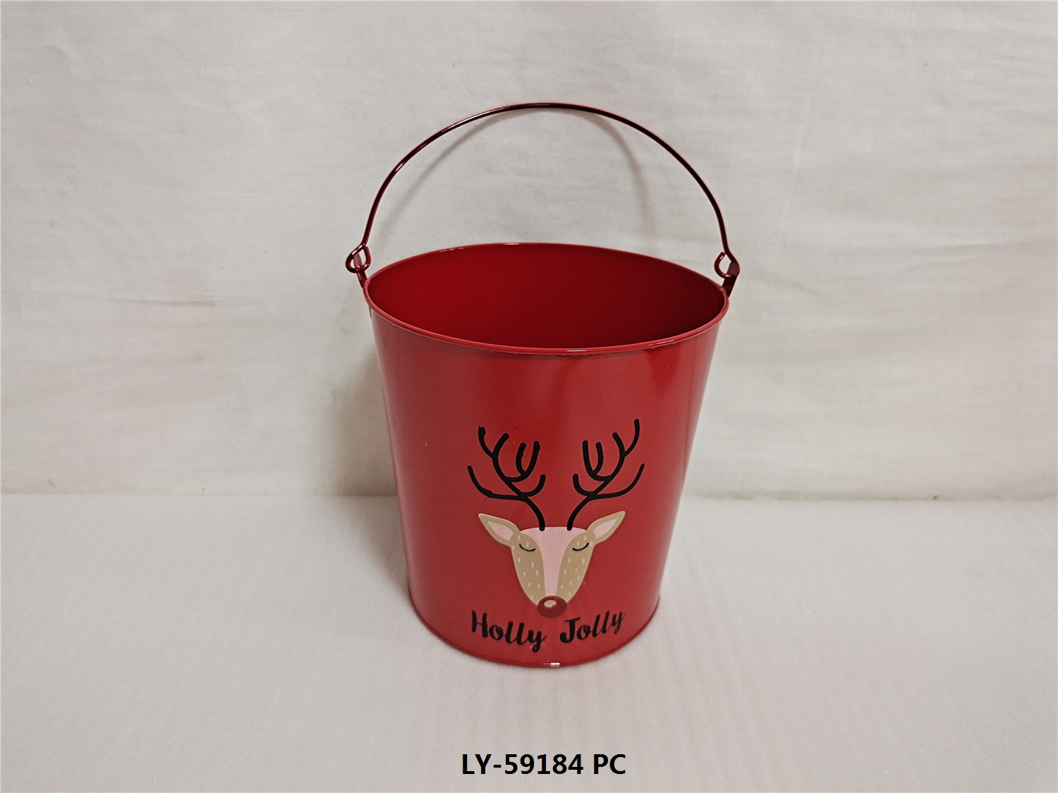 Oval shape Christmas metal bucket